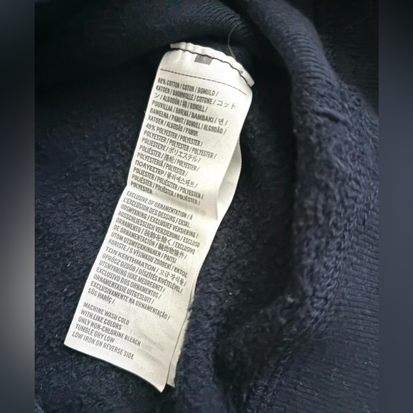 ABERCROMBIE & FITCH LOGO EMBROIDERED NAVY BLUE PULLOVER HOODIES. Size Xs - Picture 9 of 9